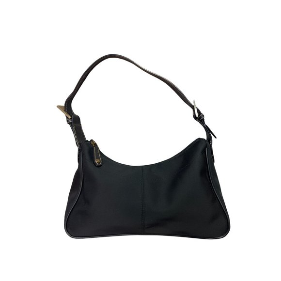 Kenneth Cole Reaction Black Adjustable Shoulder Strap Leather Handbag - Picture 1 of 6